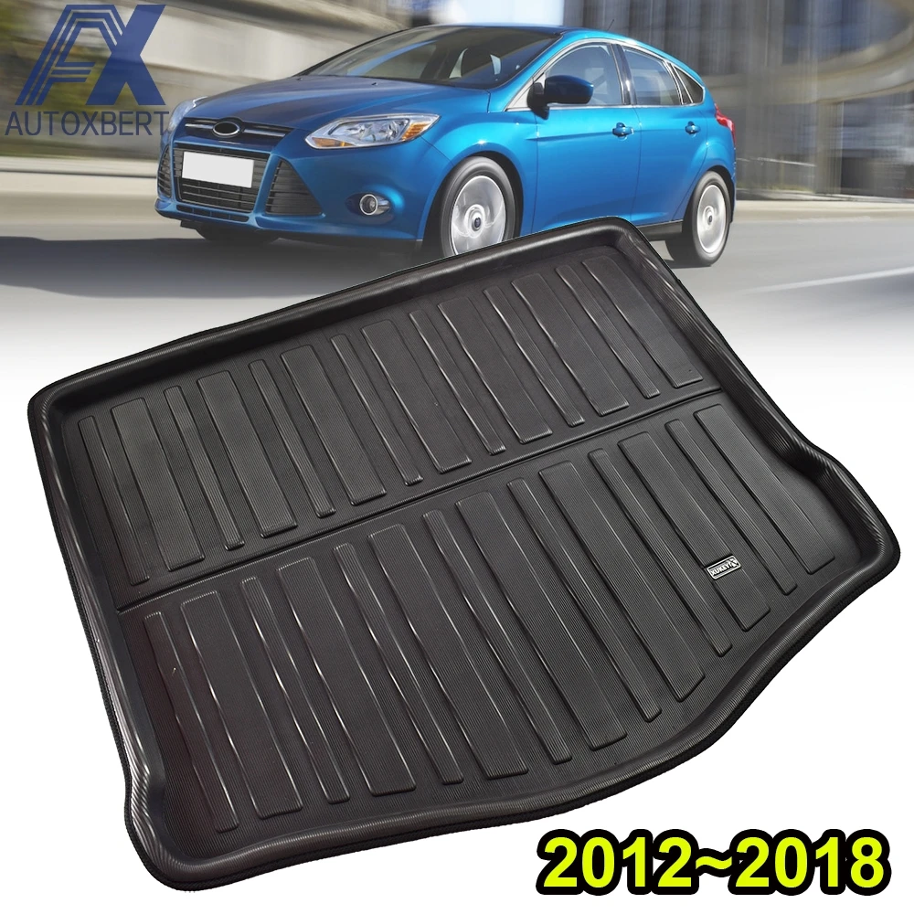 

AX For Ford Focus Mk3 Hatchback Hatch Rear Trunk Boot Mat Liner Cargo Tray Floor Carpet Protector 2012 -2014 2015 2016 2017 2018