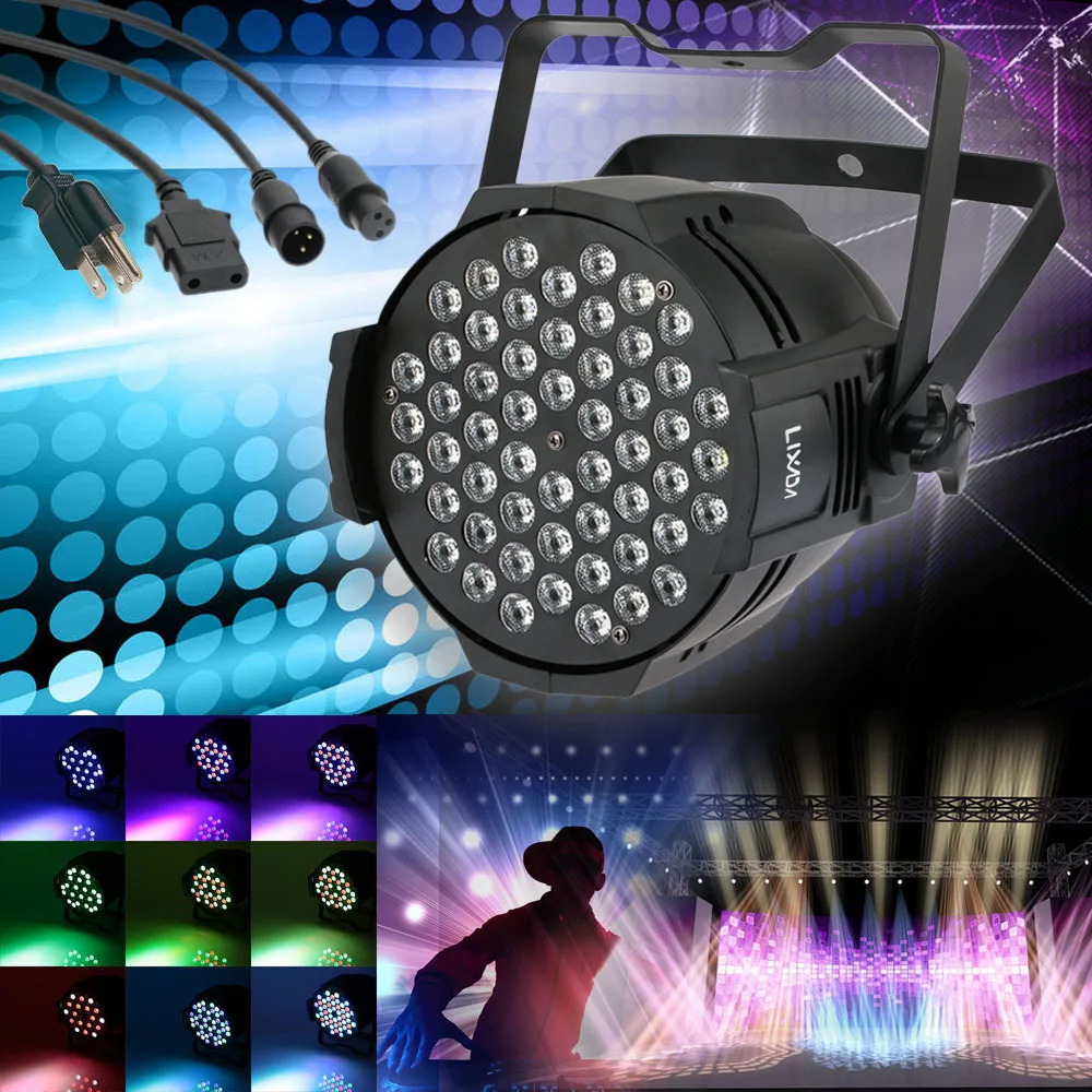 

80W 54LED 8Channels Stage Effect light Colorful RGBW DMX512 Sound Activated PAR Wall Wash Light Auto Running Lamp light dj light