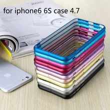 Protect Cases Metal Aluminum Frame Bumper Case for iPhone 6 phone Borders Slim plum buckle for