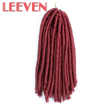 

Leeven 14'' 70g Soft Dreadlocks Crochet Braid Hair Faux Dread Hair Extensions Synthetic Braiding Hair High Temperature Fiber