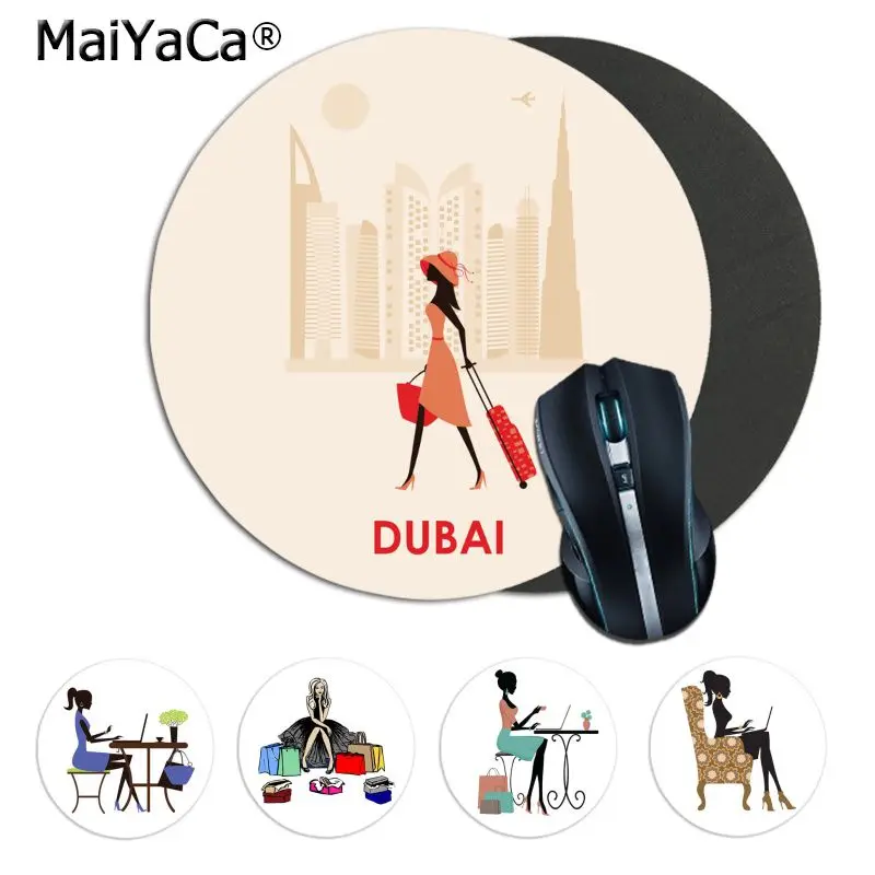 

Maiyaca Vintage Cool Fashion women Unique Desktop Pad Game Lockedge Mousepad gaming Mousepad Rug For PC Laptop Notebook