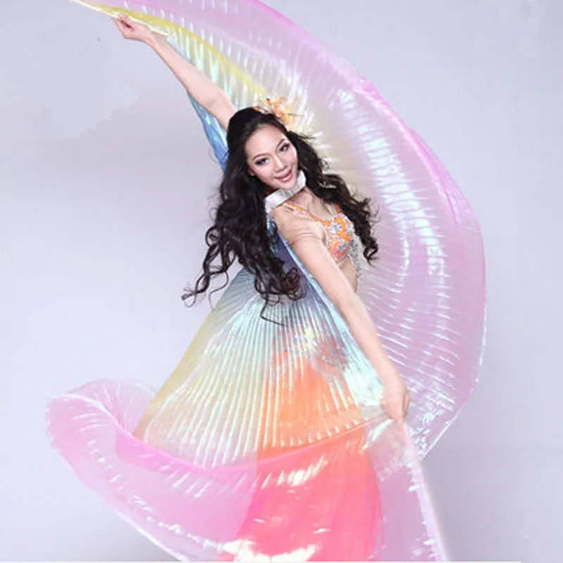Новый танец живота Isis крылья для Для женщин хороший Египетский стиль градиент цвета танцы крылья для сценического шоу реквизит isiswings, без