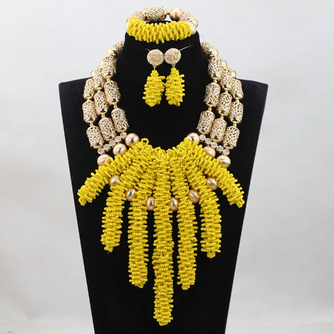 Африканский Свадебный ювелирный набор оранжевый Оригинальное украшение с коралловыми бусинами набор для нигерийских свадеб женский ювелирный подарок ABH878 - Окраска металла: 17