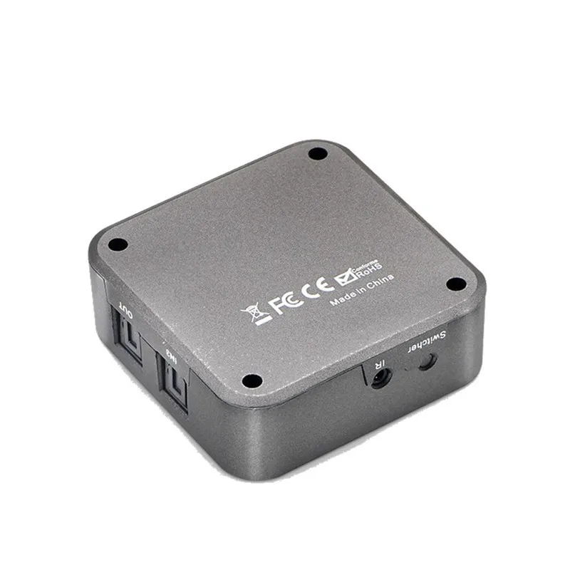 EMK Portable Mini Optical Audio Switcher SPDIF TOSLINK Digital Optical Audio 3x1 Switcher 3 Inputs 1 Output with IR Remote