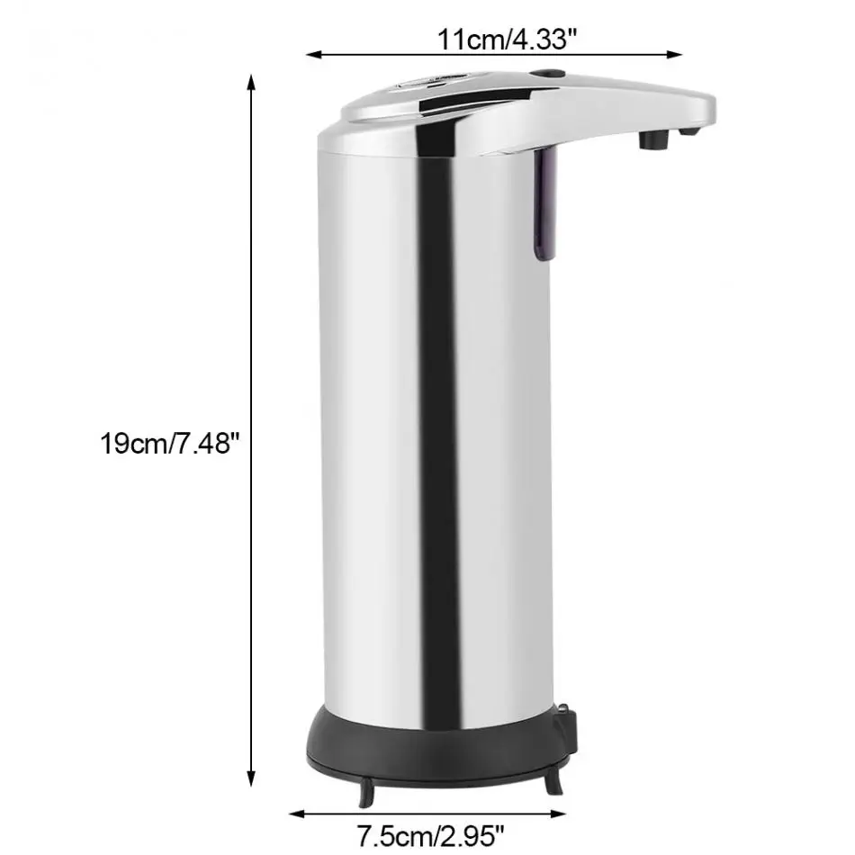 Billig Nicht kontaktieren desinfektionsmittelspender bad hardware 250 ml edelstahl automatische flüssigkeit seife spender