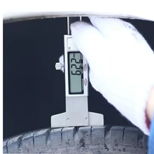 Электронный цифровой глубиномер штангенциркуль измеритель Глубина рисунка протектора ЖК-дисплей протектора шины для автомобиля 0-25,4 мм металлический корпус штангенциркуль измерение инструмент