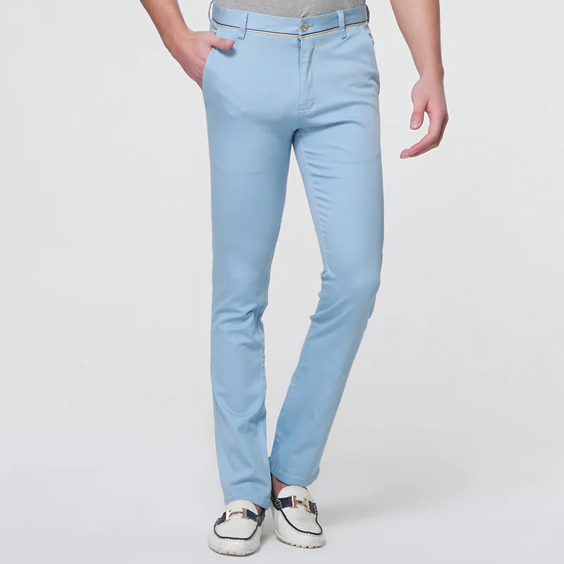 Men's Classic Casual Khaki Pants Men Business Dress Slim ...