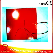 Силиконовый резиновый 3D-принтер нагреватель 220 В 650 Вт 425*425*1,5 мм 3 м клей 100 к термистор 500 мм свинцовый провод XD-H-M-406