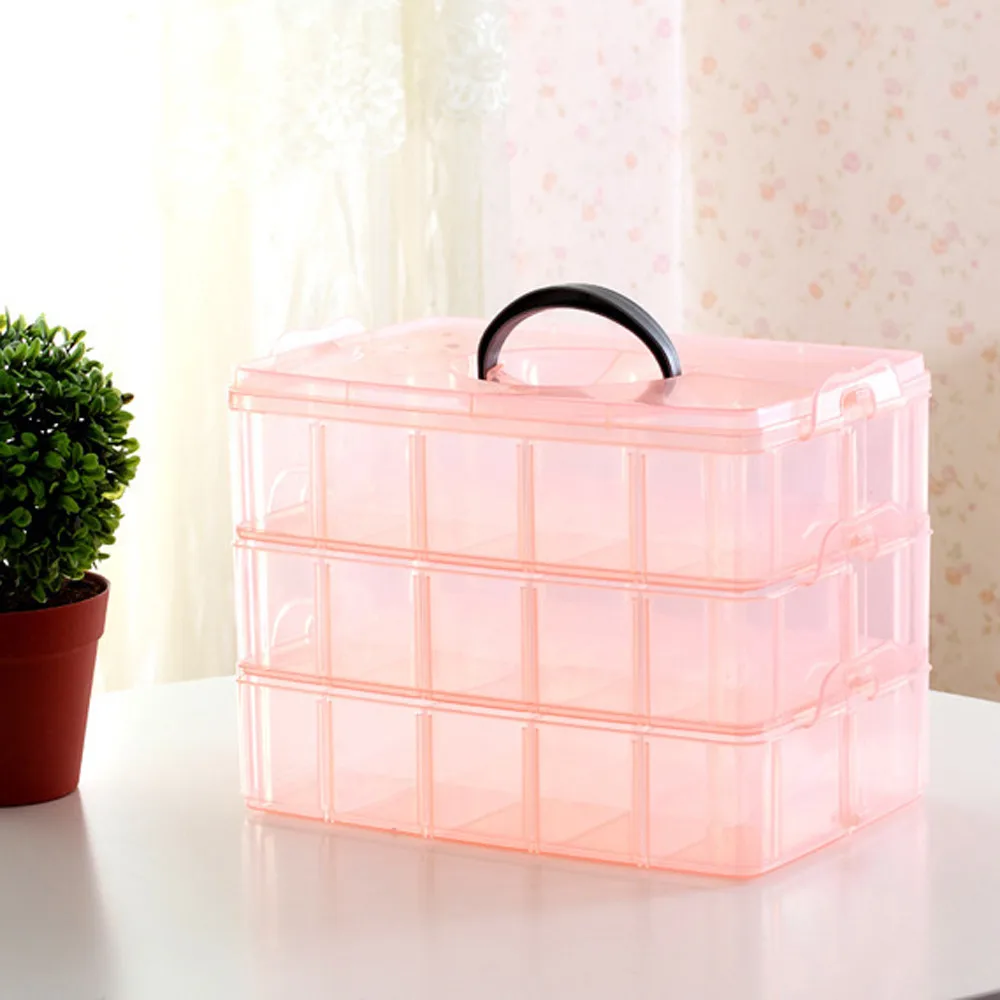 

New Clear Box Plastic Jewelry Bead Storage Box Container Organizer Case Craft Tool Convenient Plastic box tin box