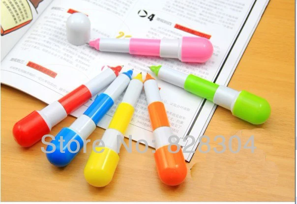 

24pcs Free shipping pills retractable ballpoint pen cartoon