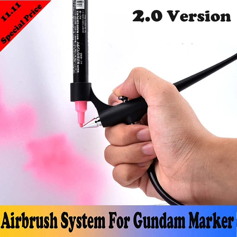 

Portable Airbrush ModelismFor Gundam Marker Mini Aerografo Airbrush Gun Model Building Hobby Tinting Tools Accessory