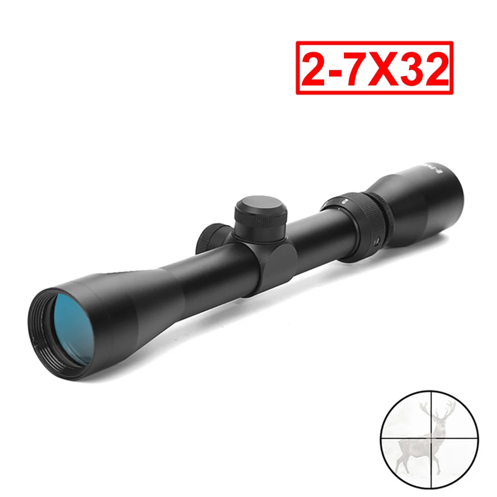 

2-7X32 Riflescope Reticle Tactical Optical Sight Scope Long Eye Relief Outdoor Hunting Shooting Rifle Scope