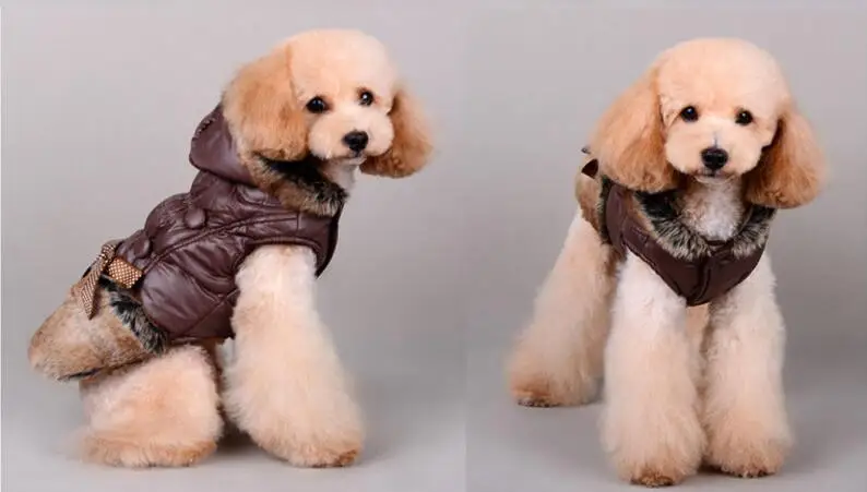 Одежда для домашних собак осень зима Одежда для домашних животных толстовки шуба куртка для собак XS-3XL для питомцев, зимний, теплый толстый пальто меховой воротничок товары для животных