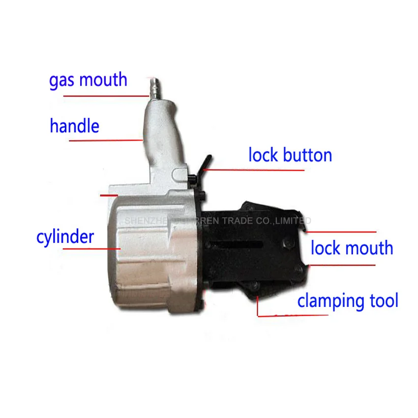 KZS 25 пневматическая стальная обвязка инструменты+ KZL-25 пневматический Натяжитель для обвязки стали, Ширина 25 мм, толщина 0,8~ 1,2 мм