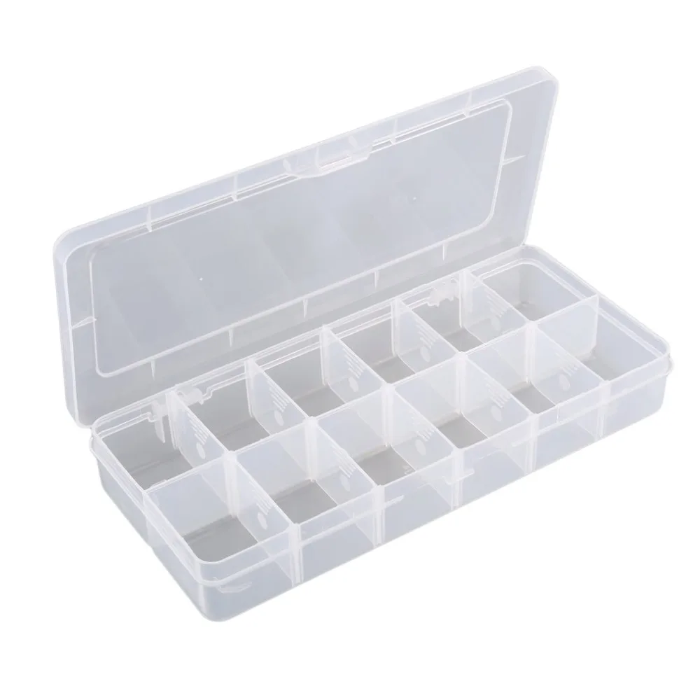12 слотов пластиковые электронные коробка для хранения компонентов съемные разделители Контейнер Чехол прозрачная упаковочная коробка