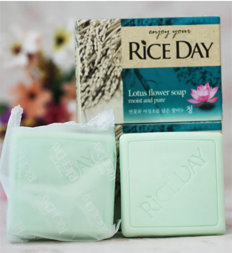 Корейское CJ Львиное рисовое фризинг мыло Лотос цветочный моющее средство увлажняющее Композитное гладкое без жирных остатков уход за кожей глубокое очищение 100g1pc