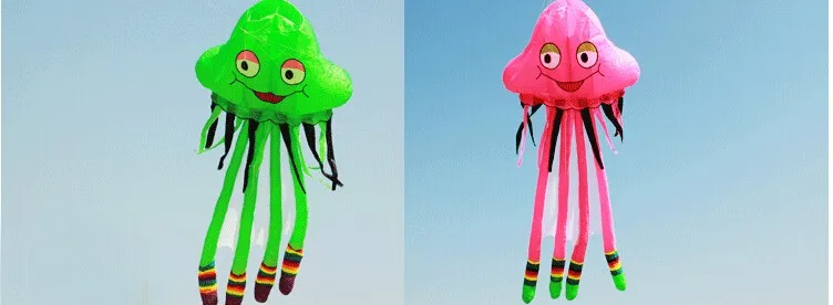 Высокое качество 5 m воздушный змей Медуза летающие Осьминог Мягкий тканевый воздушный змей Нейлон Китайский кайт недорогой воздушный змей завод детские игрушки