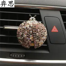 АВТОМОБИЛЬ алмаз Жук автомобиля духи клип красочные божья коровка стайлинга автомобилей орнамент леди автомобиля духи парфюмерия 100