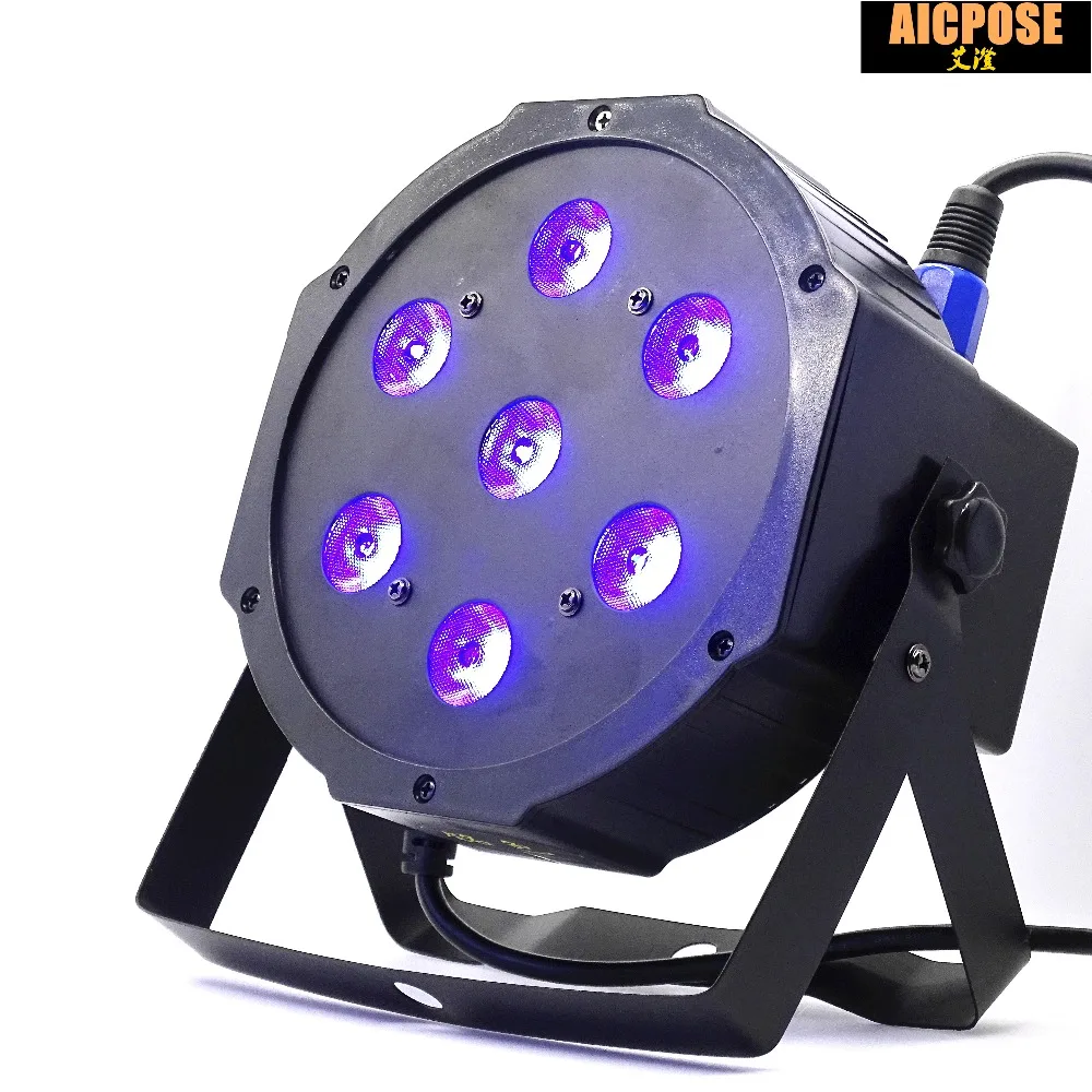 12 шт. 7x12 Вт горит Пар RGBW 4in1 Телевизор с номинальной с 12 в 1 кейс dmx512 disco огни профессиональный этап dj оборудование для