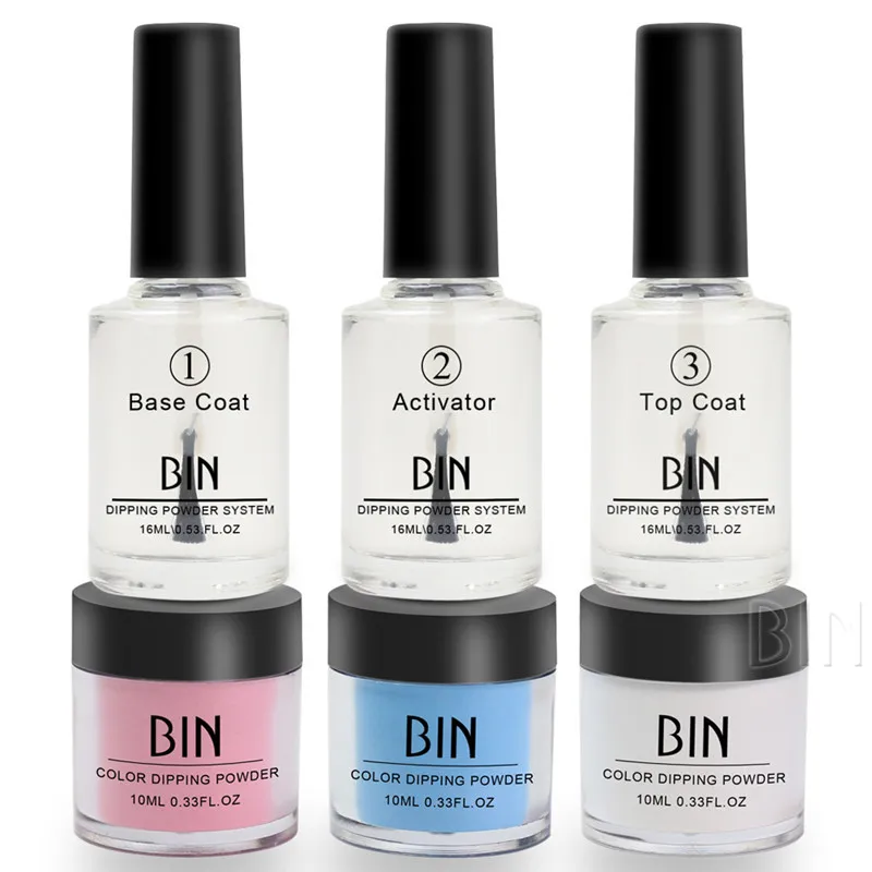 Kit de activador de capa Base de polvo de inmersión 6in1 Kit de sistema Dip sin lámpara para curar decoración de uñas secas naturales brillo de uñas salón de belleza Kit de activador de capa Base de polvo de inmersión 6in1 Kit de sistema Dip sin lámpara para curar decoración de uñas secas naturales brillo de uñas salón de belleza