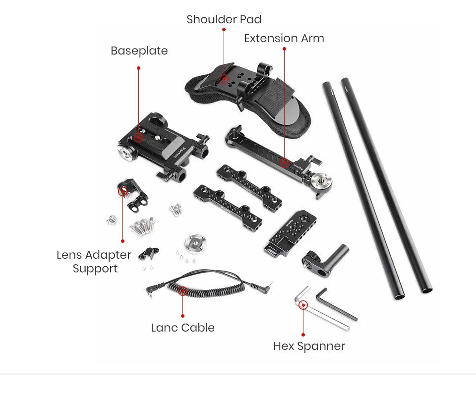 SmallRig для sony FS5 PXW-FS5 Vidoe комплект аксессуаров для съемок с наплечной колодкой зажим для штанги удлинитель кронштейн комплект поддержки-2007