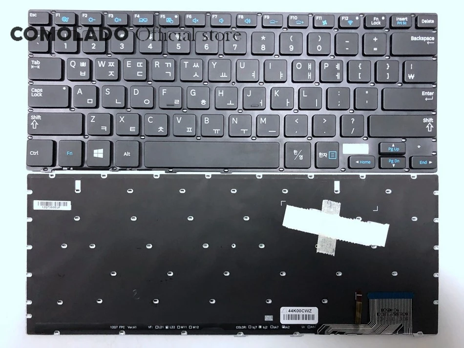 KR Корейская клавиатура для Samsung 730U3E NP730U3E 740U3E NP740U3E черная с подсветкой Клавиатура