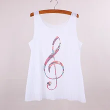 Виолончель ноты печати Свободные Большой Двор рукавов Женская футболка модные musict отмечает женский жилет