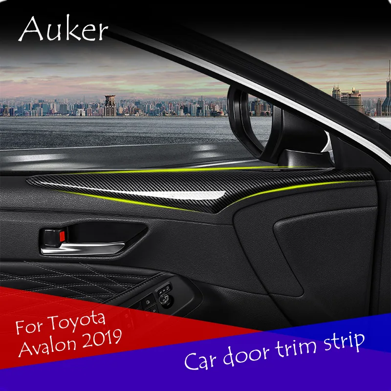 

Car Interior Door Handle Panel Board Cover Trim Garnish Strips Sticker 2Pcs/SetFor Toyota Avalon 2019 2020
