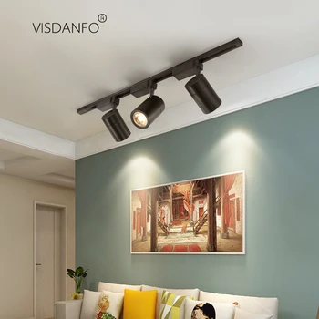 

visdanfo track lighting spotlight livingroom Surface Mounted 20w 30w LED bedroom reflector lamp