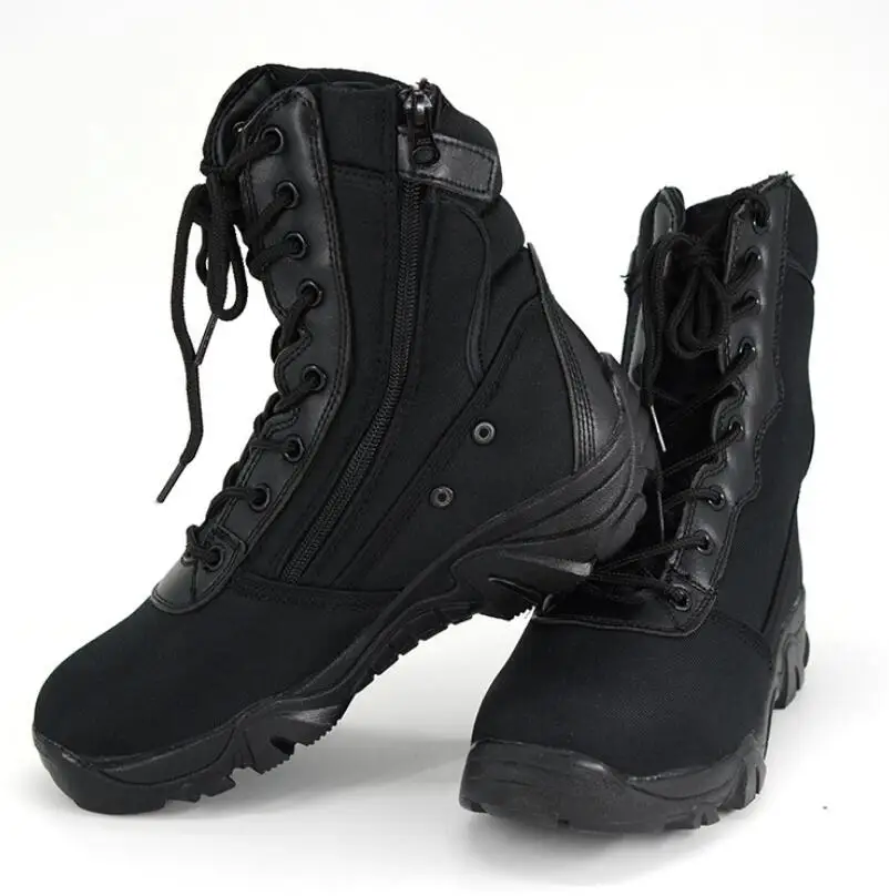 Safty Work Shoes Men Military Tactical Boots Autumn Winter Waterproof Leather Army Boots Desert  Combat Ankle Boots
