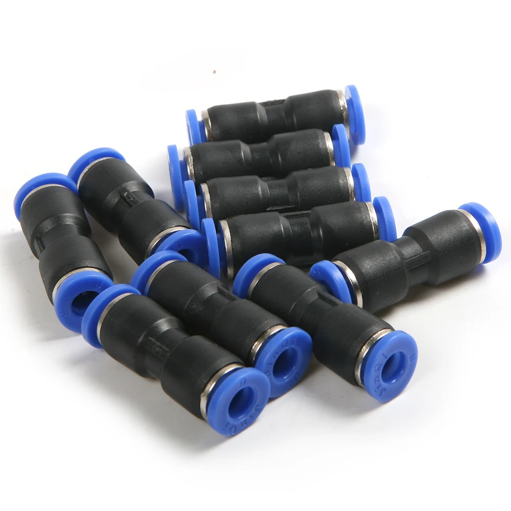 Brand New Wholesale 10/20Pcs 6mm To 6mm Pneumatic Straight Union Air