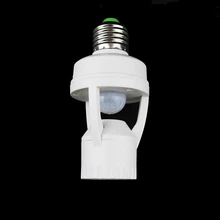 AC 110V 220V LED Infrared PIR E27 Lamp Bases 360 Degrees 5M Distance Motion Sensor Bulb Holder Nice Free shipping Bases de lampe