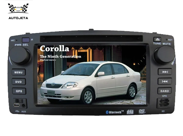 

4 UI intereface combined in ONE system CAR DVD PLAYER FOR Toyota COROLLA 2003 e120 215*110 BLUETOOTH GPS radio navi tv free map