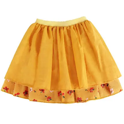 Летняя шифоновая юбка-пачка с рюшами для девочек; юбка-американка с цветочным принтом; вечерние юбки для танцев; От 2 до 13 лет; Детский костюм для девочек