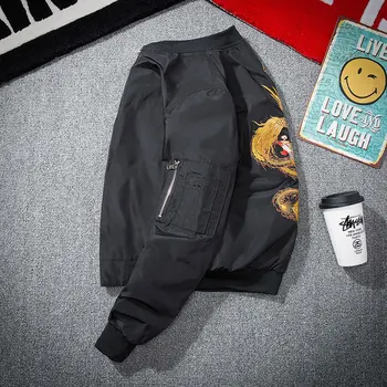 

Bomber Jackets XS-XXXL Embroidery Jacket Coat Plus Size Casual Outwear Spring High Street Phoenix Hip Hop