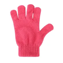 1 шт. розовые плюшевые перо пряжи перчатки SPA увлажняющий отшелушивающий гель для волос Красота
