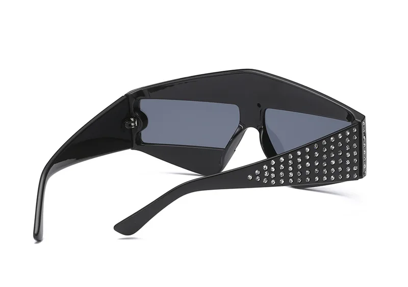 Негабаритные черные солнцезащитные очки для женщин, дизайнерские брендовые Роскошные полностью алмазные солнцезащитные очки для мужчин, большая оправа, зеркальные большие солнцезащитные очки для женщин