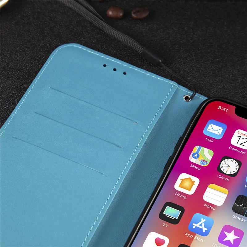 Роскошный модный Чехол книжка для iPhone XS X MAX XR 4 4S 5 5S SE 6 6S 7 8 Plus из кожи Крейзи Хорс