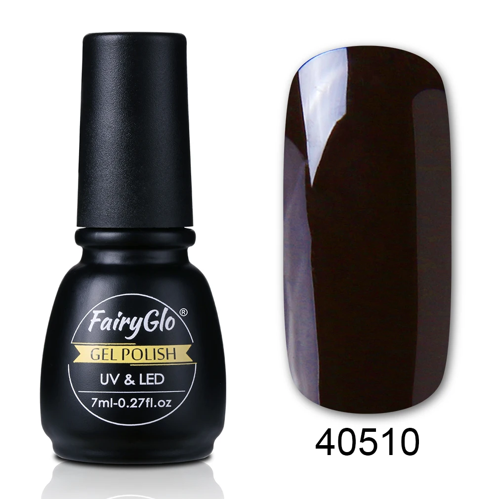 FairyGlo 7 мл замачиваемый УФ гель лак для ногтей Гель-лак чистый цвет Лаковая краска для лака гель Гибридный лак штамповка Полупостоянный - Цвет: 40510