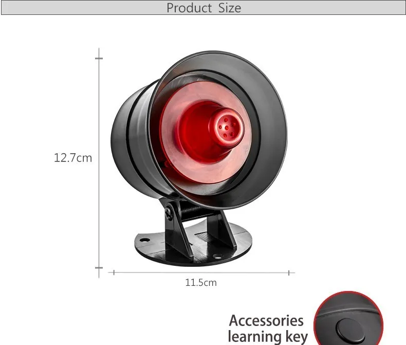 DIY громкий 110 дБ простая настройка живой звуковой сигнализации 12 В беспроводная домашняя сигнализация сирена система гаража охранная сигнализация система безопасности