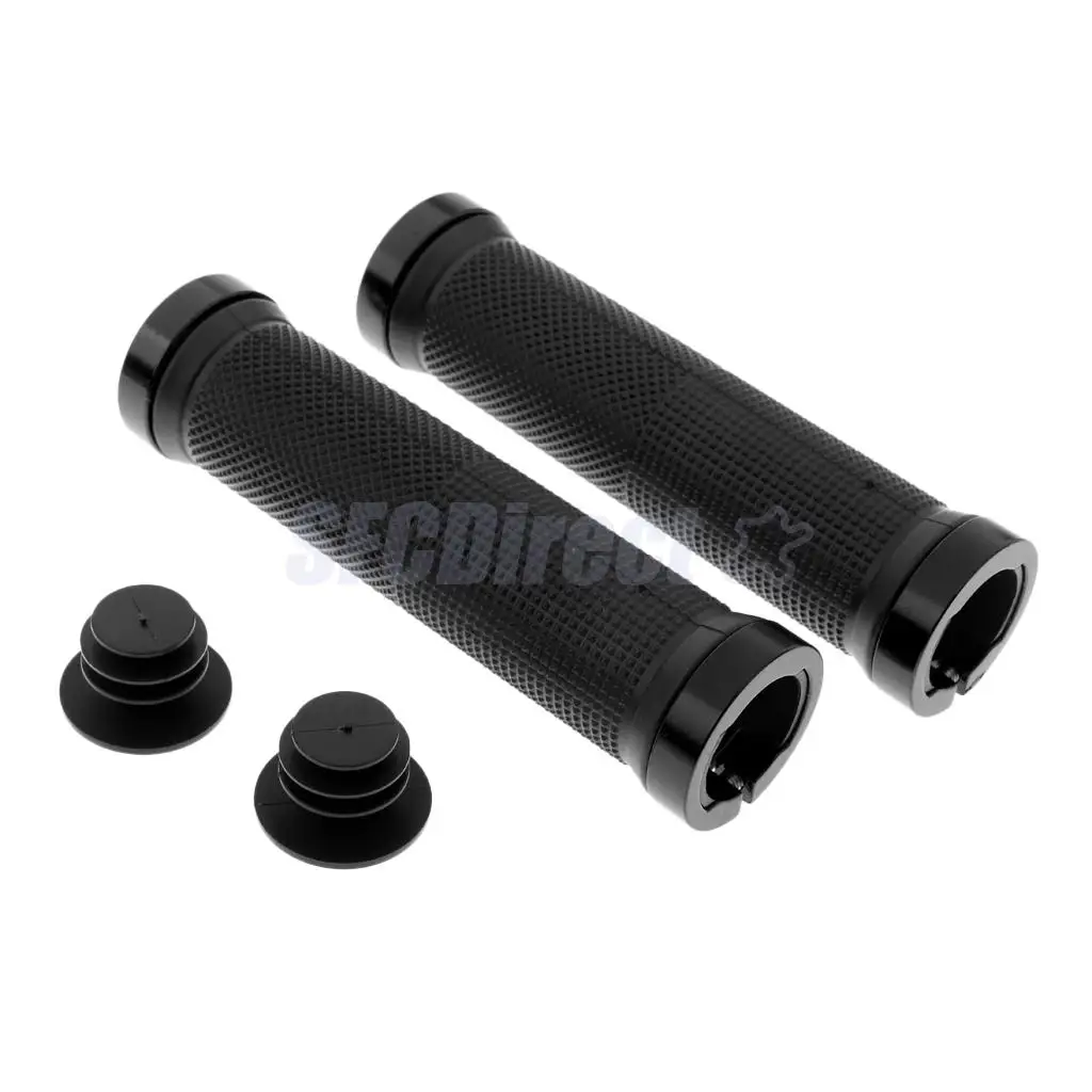 1 Pair Handlebar Grips Bicycle MTB BMX Road Mountain Bike Handle Double Lock on Stainless Steel Bike Handlebar Hand Cover