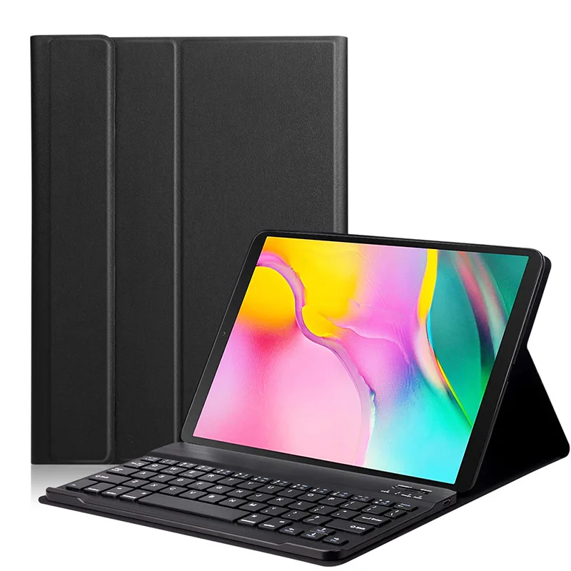BOZHUORUI для samsung Galaxy Tab S5E 10," планшет SM-T720 SM-T725 Съемная Беспроводная Bluetooth клавиатура pu кожаный чехол - Цвет: Black