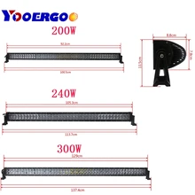 4D 42 50 52inch Offroad LED Light Bar 240W 288W 300W 6000K Spotlight Flood Combo Beam For Jeep SUV UAZ ATV Truck Work Light