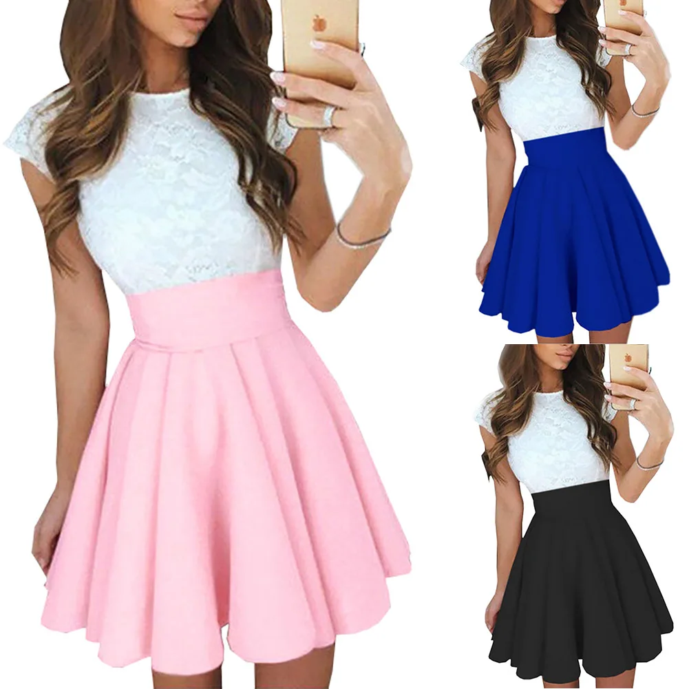 Pink Short Pleated Skirt For Women All Fit School Skirt Girl Black
