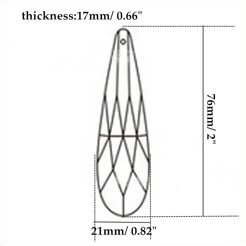 Hierkyst 1 шт. K9 Стекло Кристалл Призмы Подвески Люстры Запчасти люстры радуги лампы Освещение Повесьте капли 76 мм 3"#1926