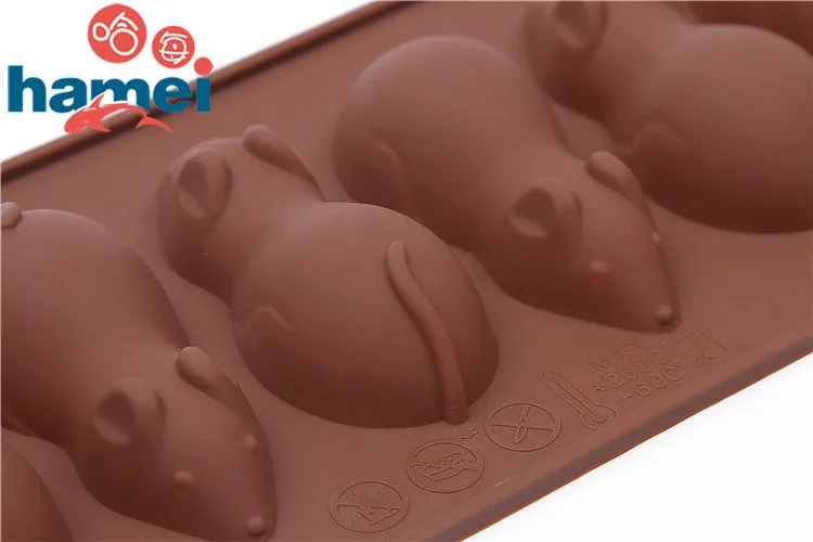 3D мышь формы силиконовая форма для выпечки сахарный шоколадный торт мыло свечи украшения DIY Плесень выпечки инструменты D644