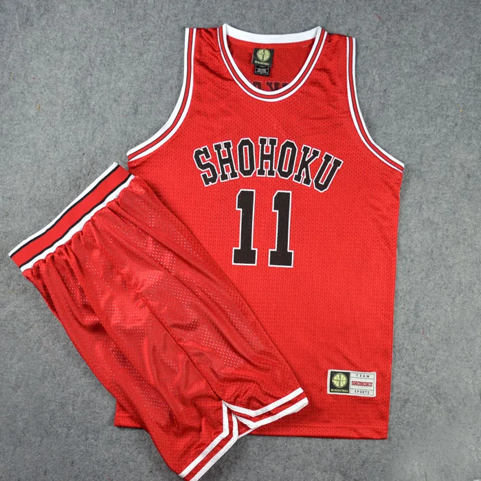 Slam Dunk Shohoku старшая школа No.11 рукава Kaede жилет для косплея баскетбольный