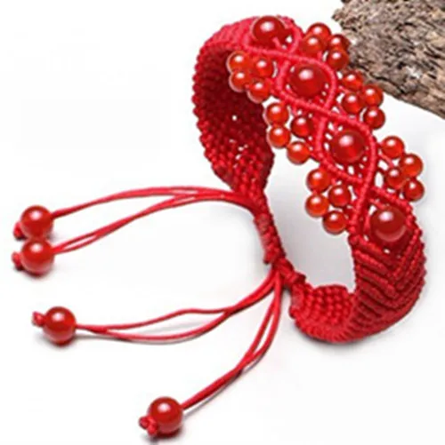 Buy String knitted red jewelry Red Womens Bracelet