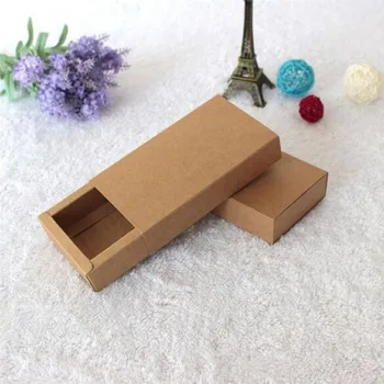 

14*7*3cm Kraft Paper Drawer Box Tie Packaging Box Jewel Bow Gift Box 50pcs\lot Free DHL shipping