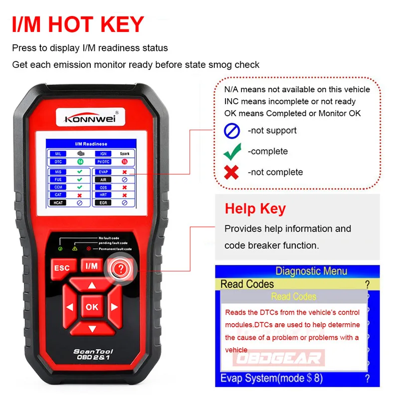 KONNWEI KW850 OBD2 сканер EODB Автомобильный один клик обновление диагностика автомобиля